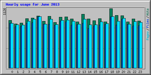 Hourly usage for June 2013