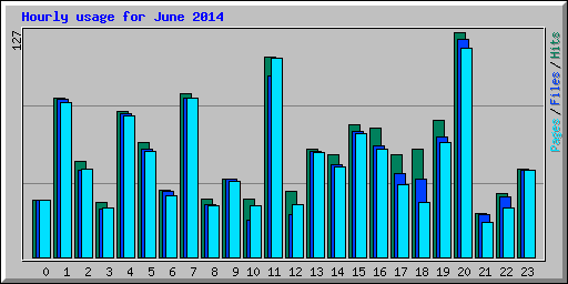 Hourly usage for June 2014