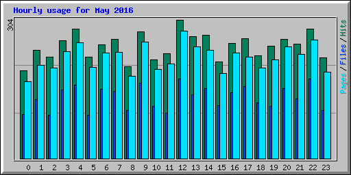 Hourly usage for May 2016