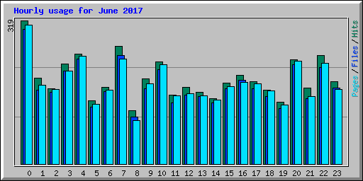 Hourly usage for June 2017