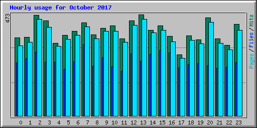Hourly usage for October 2017