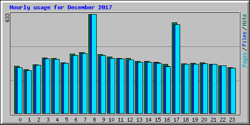Hourly usage for December 2017
